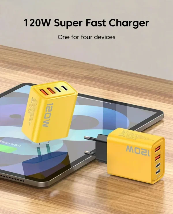 Carregador Rápido 120W PD Type-C | Quick Charge 3.0 USB para iPhone, Samsung, Xiaomi e Outros - Imagem 11