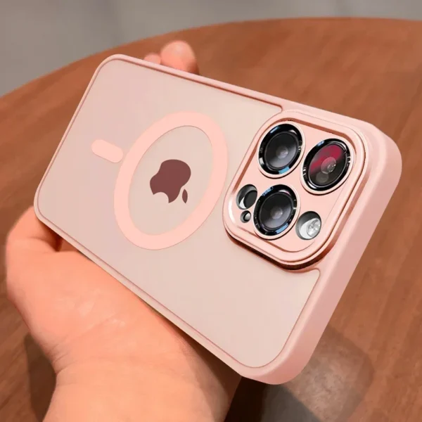 Magnetic Luxury Matte Translucent Armor Shockproof Case For iPhone 16 15 14 13 12 11 Pro Max For Magsafe Wireless Charge Cover - Imagem 12
