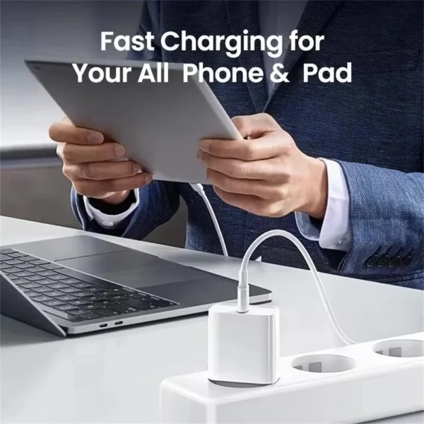 Carregador Rápido 20W PD Type-C | Compatível com iPhone 14, 13, 12, 11 Pro Max, XR, 8 Plus | Acessório para Celular - Imagem 4