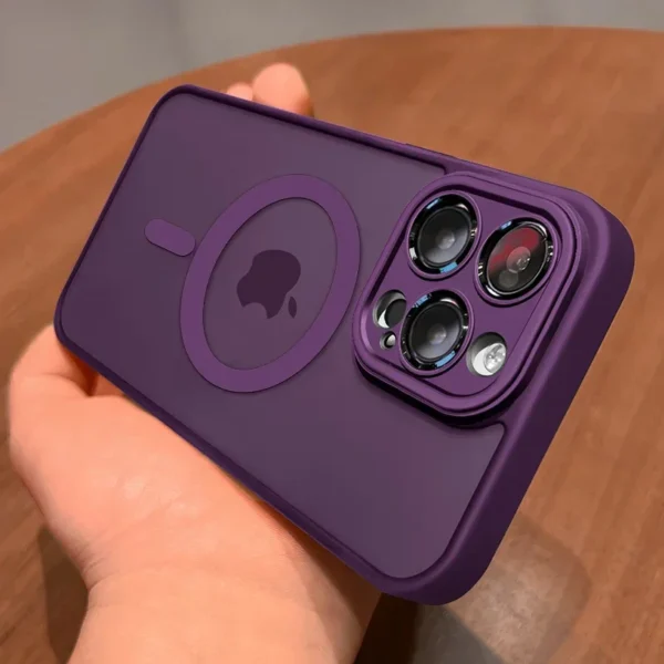 Magnetic Luxury Matte Translucent Armor Shockproof Case For iPhone 16 15 14 13 12 11 Pro Max For Magsafe Wireless Charge Cover - Imagem 22