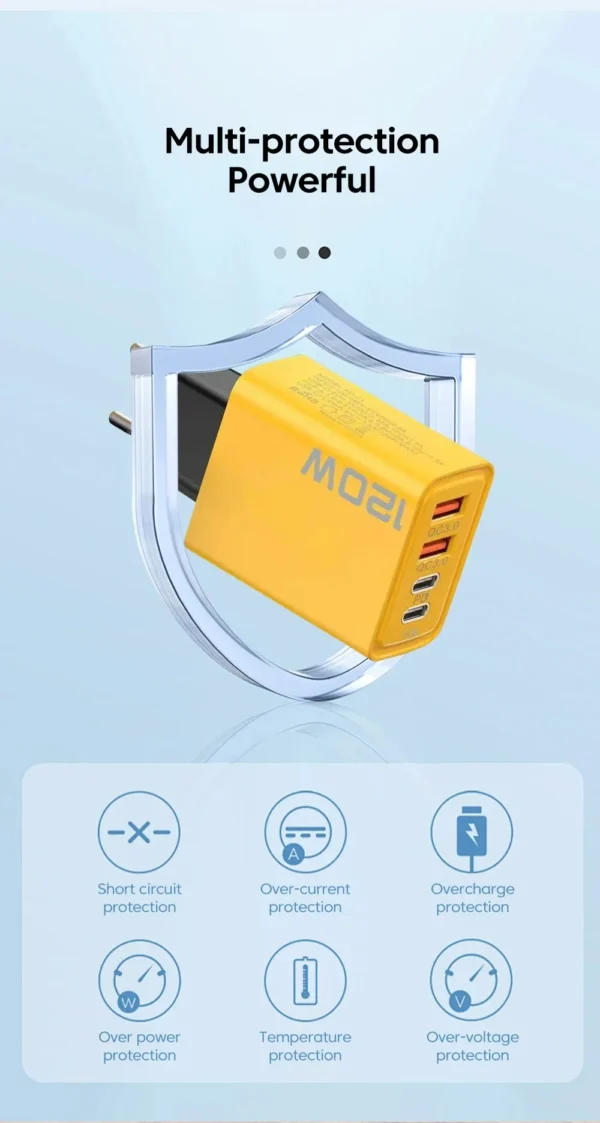 Carregador Rápido 120W PD Type-C | Quick Charge 3.0 USB para iPhone, Samsung, Xiaomi e Outros - Imagem 12