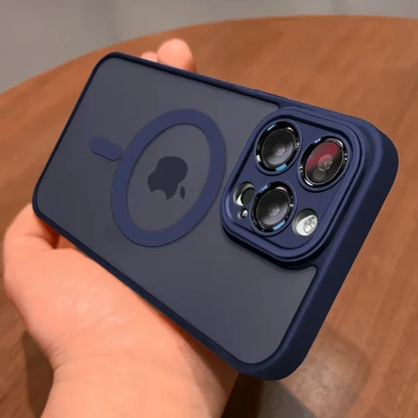 Magnetic Luxury Matte Translucent Armor Shockproof Case For iPhone 16 15 14 13 12 11 Pro Max For Magsafe Wireless Charge Cover - Imagem 23