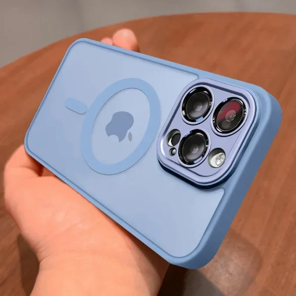 Magnetic Luxury Matte Translucent Armor Shockproof Case For iPhone 16 15 14 13 12 11 Pro Max For Magsafe Wireless Charge Cover - Imagem 15