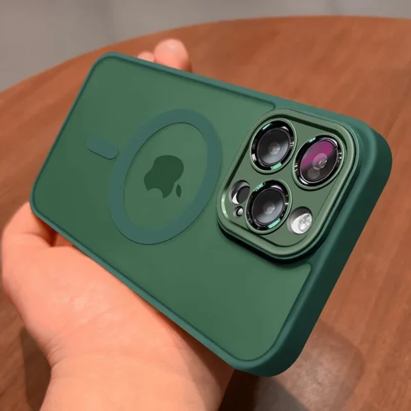 Magnetic Luxury Matte Translucent Armor Shockproof Case For iPhone 16 15 14 13 12 11 Pro Max For Magsafe Wireless Charge Cover - Imagem 11