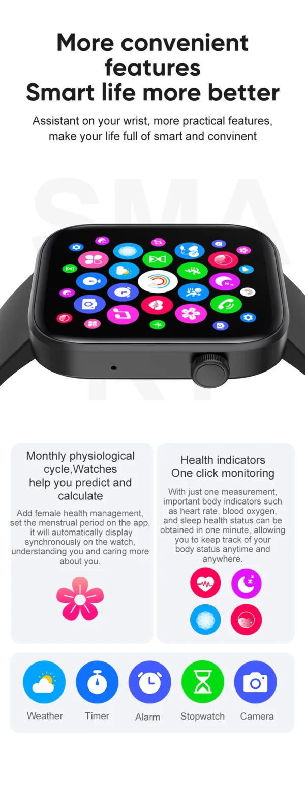 COLMI P71 Smartwatch | Chamadas por Voz, Monitoramento de Saúde, IP68 e Assistente de Voz - Imagem 23