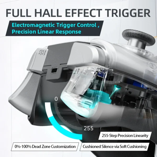 Controle sem fio para jogos Machenike Gamepad G5 Pro Elite Hall Trigger Joystick com botões mecânicos e táteis para Switch PC Android iOS - Imagem 4