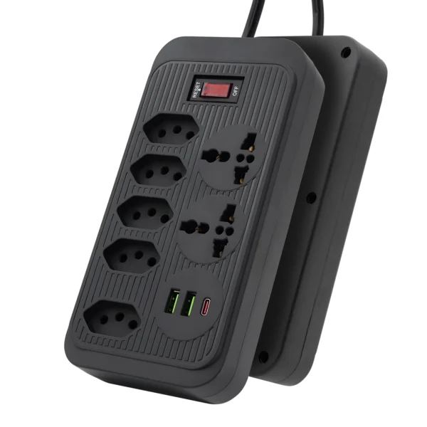 Tomada, Filtro de Linha, Tomada de Extensão, Extensão Elétrica, Tomada USB, Filtro de Tomada de Energia, Extensão Elétrica, 10A - Imagem 13