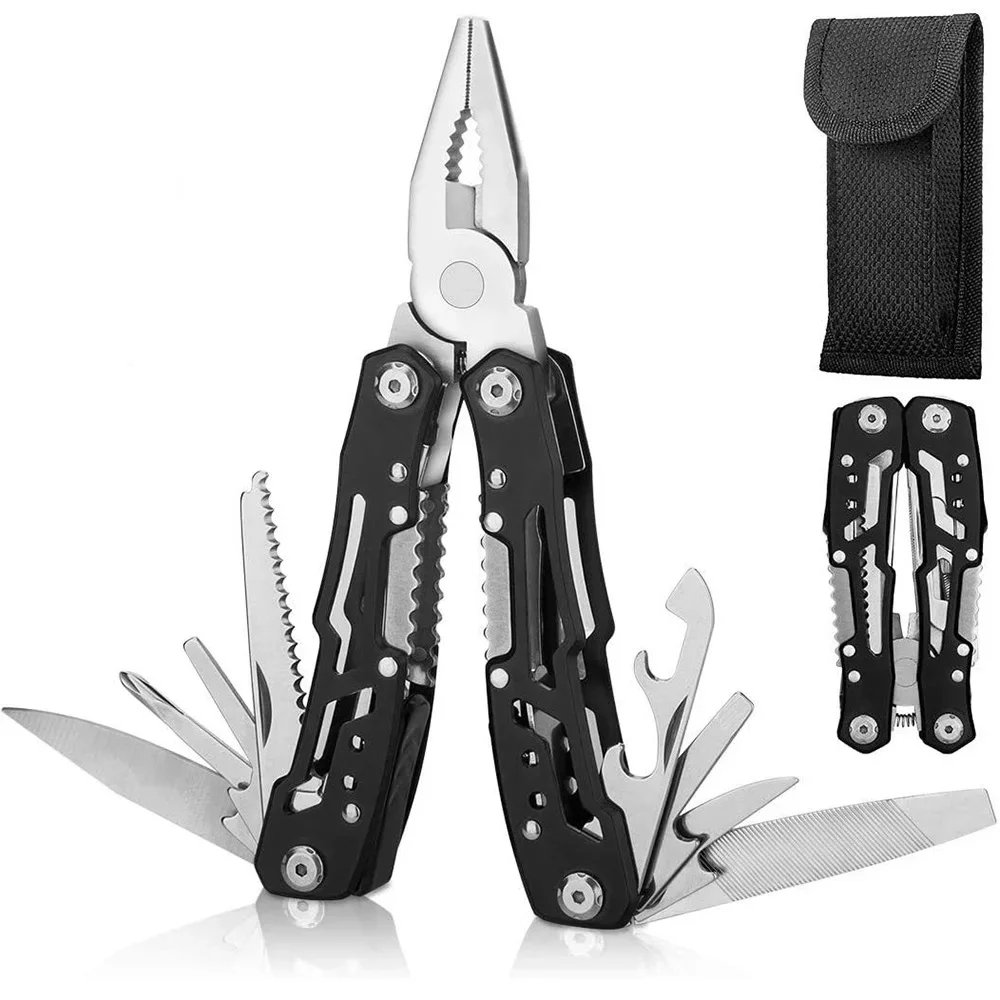 Alicate de bolso dobrável multiferramenta mini portátil dobrável para caça ao ar livre sobrevivência resgate tático ferramenta de reparo multiuso